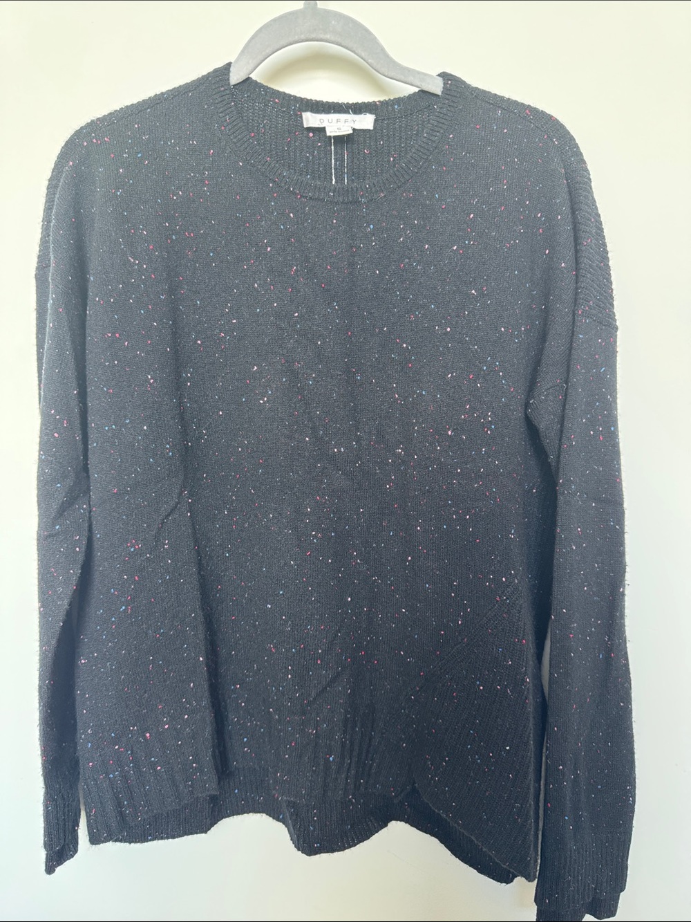 Black Speckled 100% Cashmere Sweater